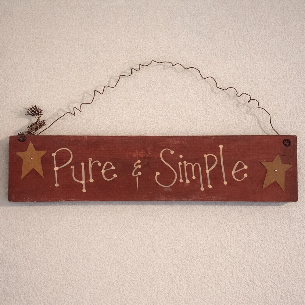 Pure & Simple rustic wood wall hanging